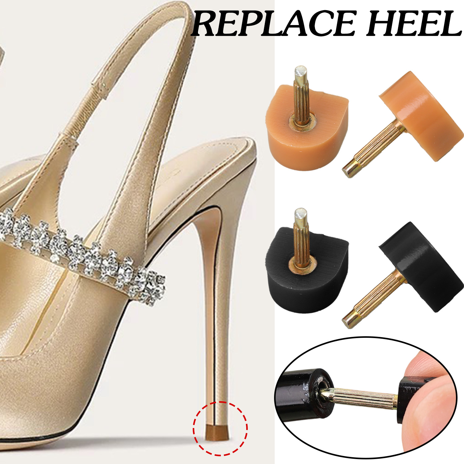 10pcs Heel Repair Tips Pins Sh - Sneaker Care Tips 评论和价格