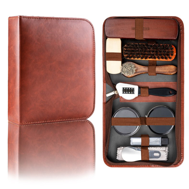 HorseHair Shoe Brush Set Leath - Care For Sneaker 评论和价格